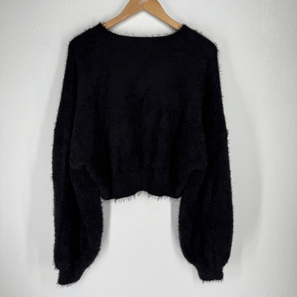 Killstar Pentagram Embroidered Cropped Sweater Eyelash Gothic Medium Witchy Emo - Picture 8 of 9